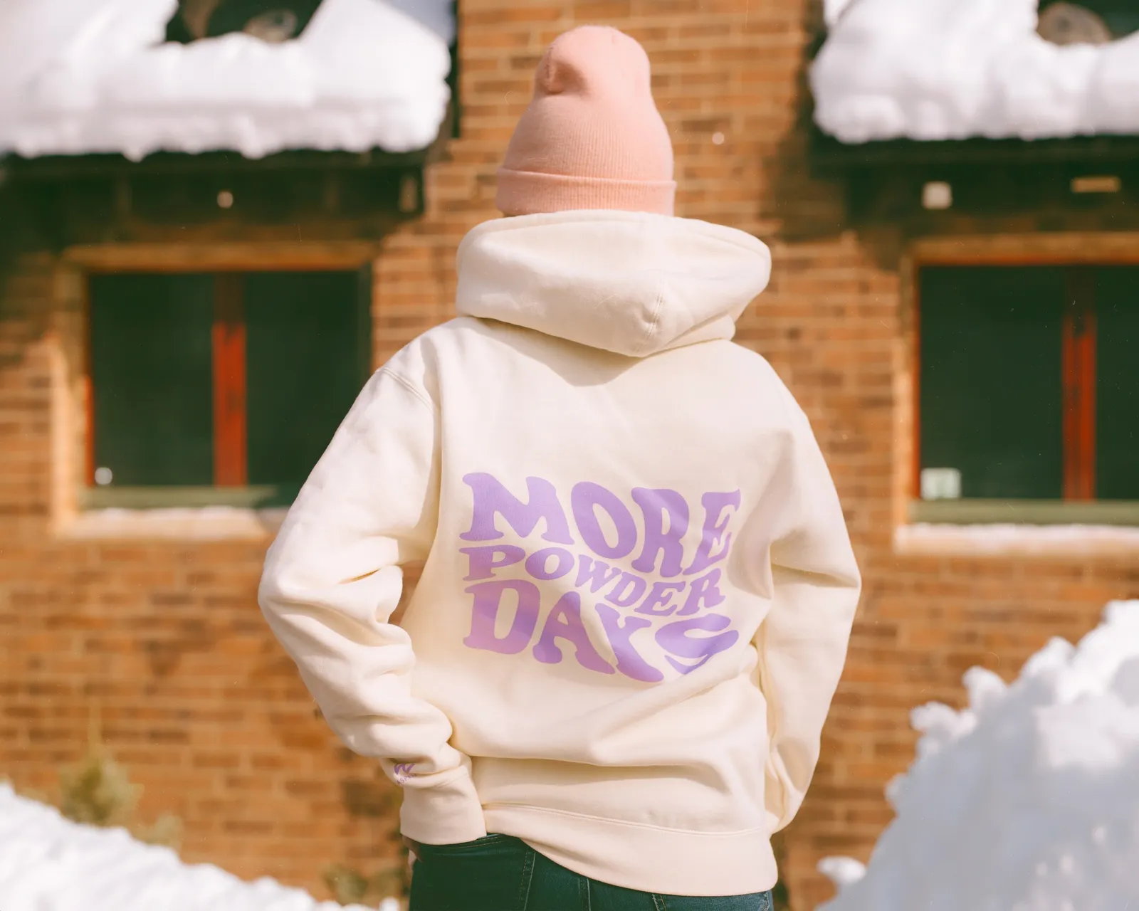 W aspen screen printed more powder days hoodie by anthem branding 4