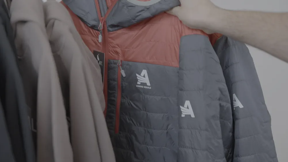 A wing visuals puffy jacket