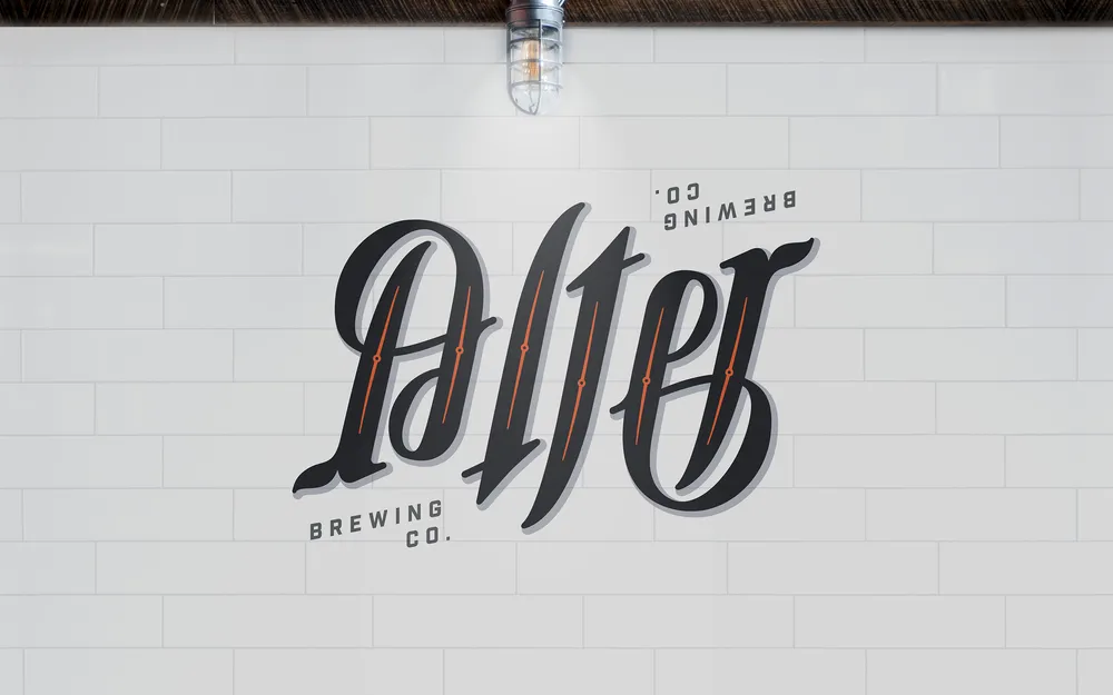 Alter brewing logo wall
