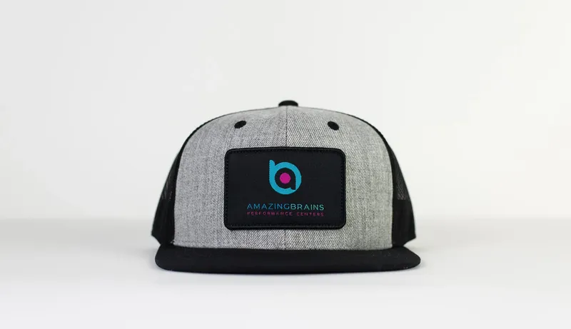 Amazing Brains Trucker Hat front by Anthem Branding