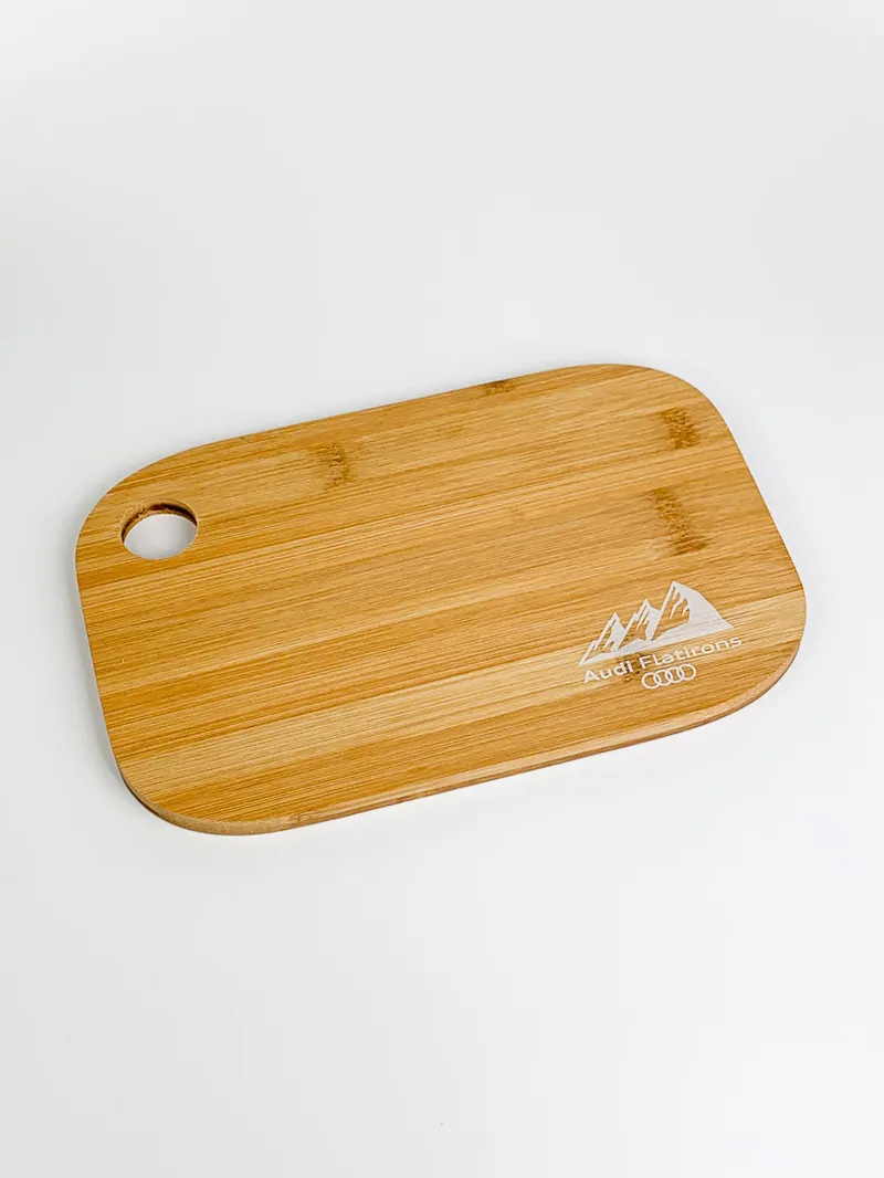 Audi flatirons cutting board by anthem branding