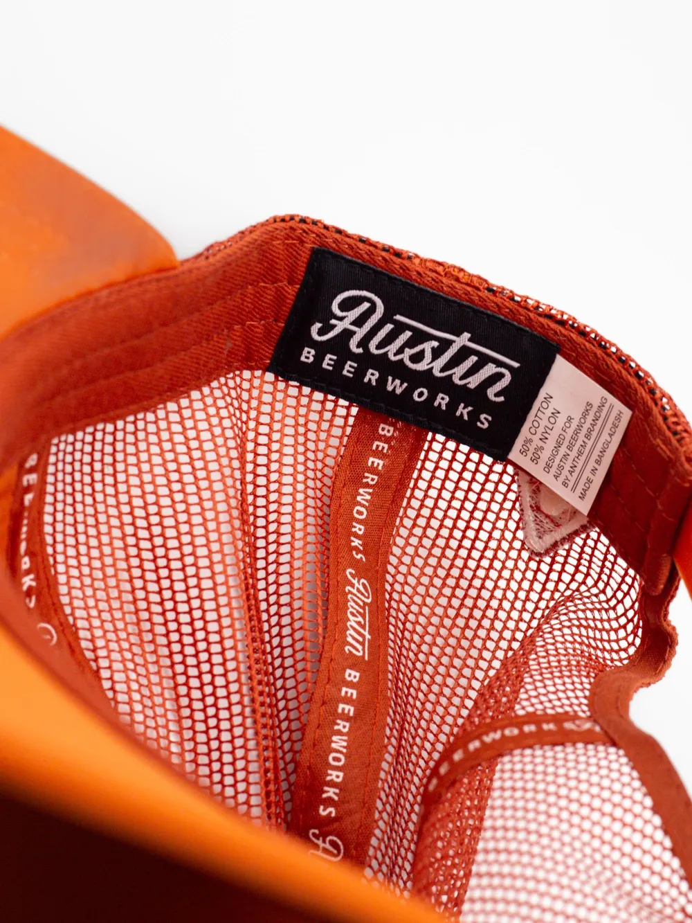 Austin beerworks foam advanced trucker hat burnt orange by anthem branding 2