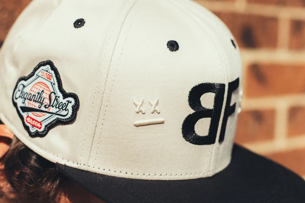 BLNK FACE full fabric flat brim trucker hat by Anthem Branding 4
