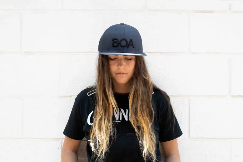 Boa technology flat brim hat by anthem branding