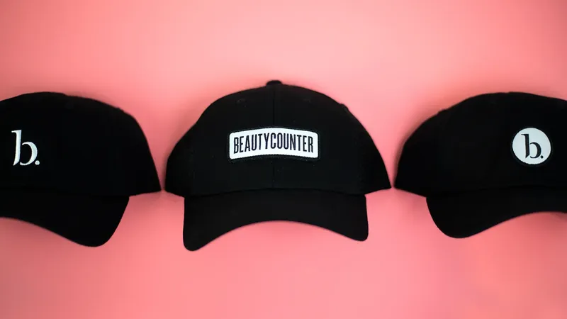 Beautycounter Patch Logo Black Hats by Anthem Branding