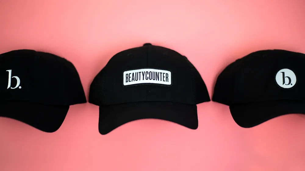 Beautycounter Patch Logo Black Hats by Anthem Branding