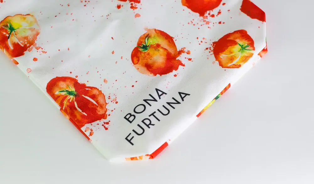 Bona Furtuna Recycled Tote Bags Corner Logo by Anthem Branding