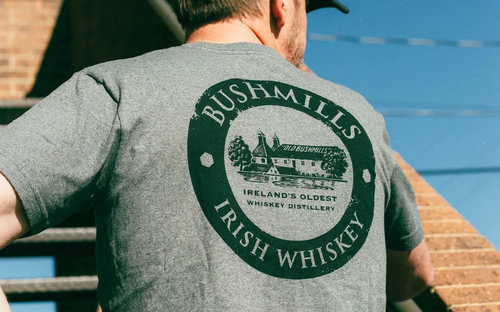Bushmills Irish Whiskey Gray Shirt Back by Anthem Branding 1