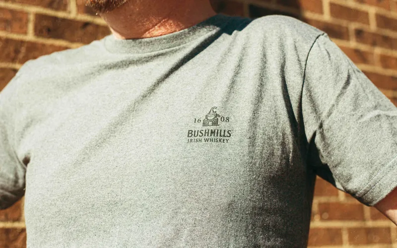 Bushmills Irish Whiskey Gray Shirt Front by Anthem Branding 1
