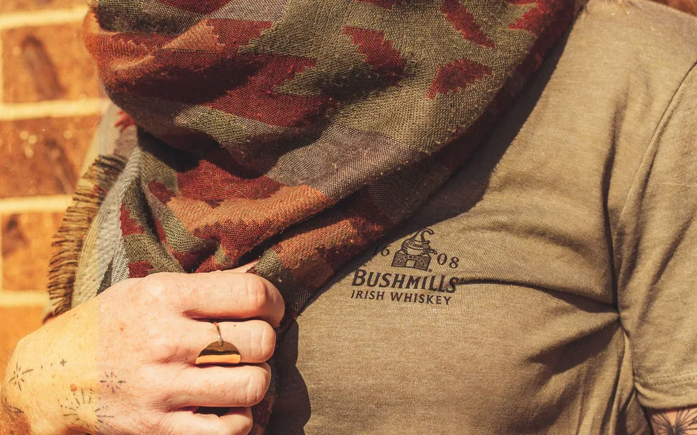 Bushmills Irish Whiskey Green Black Shirt Front by Anthem Branding 1