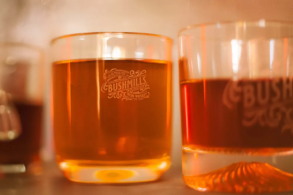 Bushmills Irish Whiskey Laser Etched Cocktail Glass 2