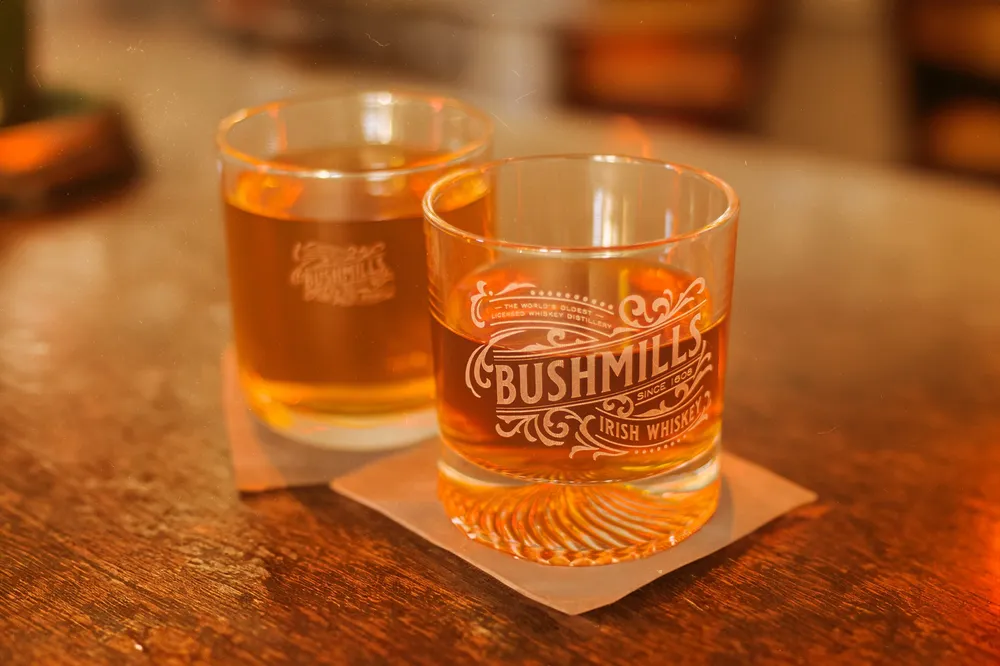 Bushmills Irish Whiskey Laser Etched Cocktail Glass 3