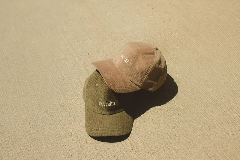 Calm corduroy dad hats by anthem branding 1