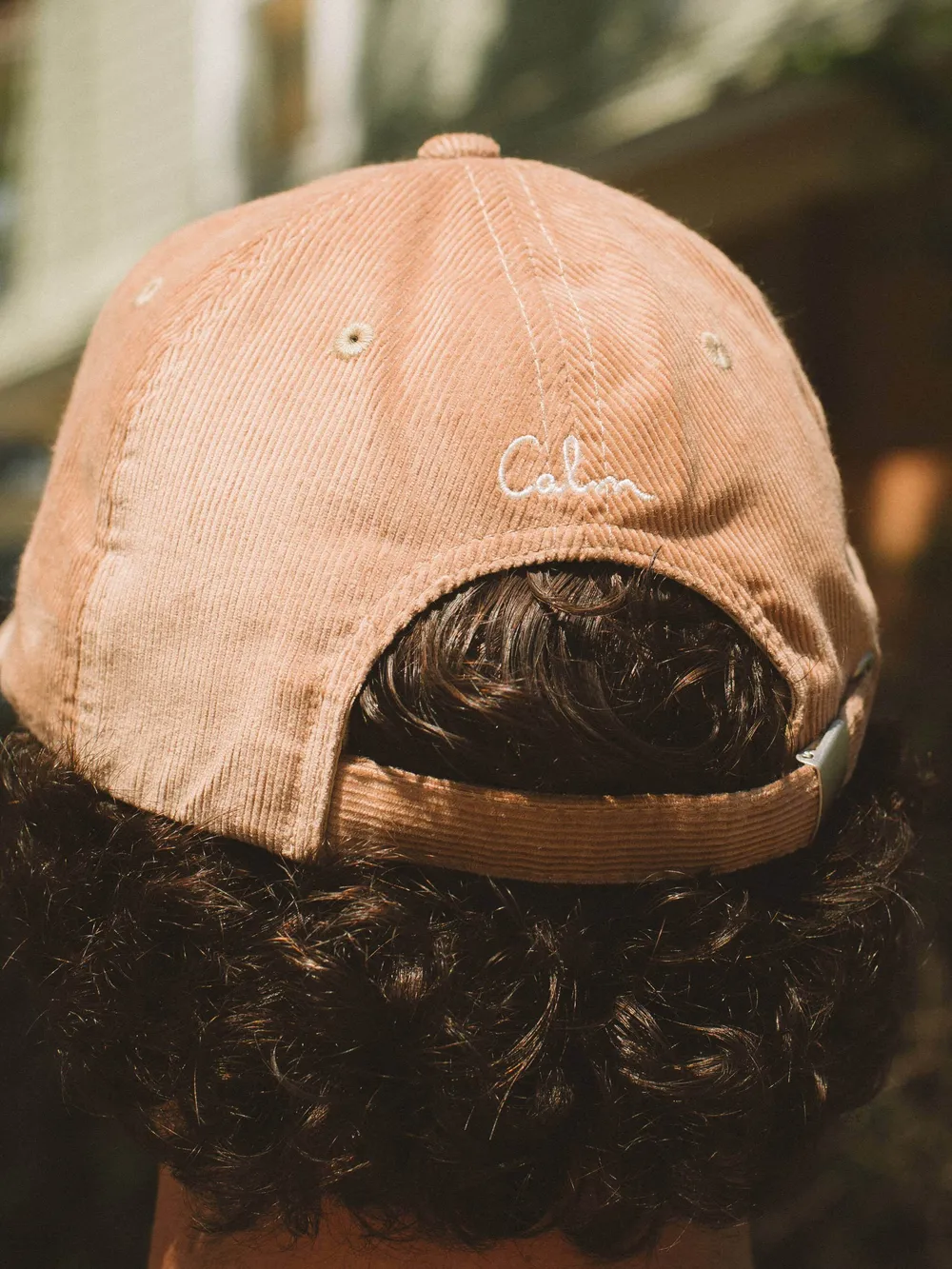 Calm khaki corduroy dad hat by anthem branding 5