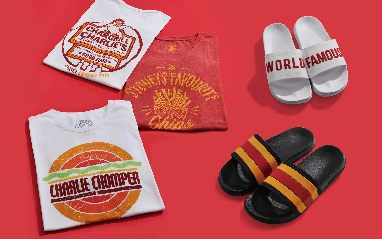 Chargrill Charlies t shirts and sliders 09