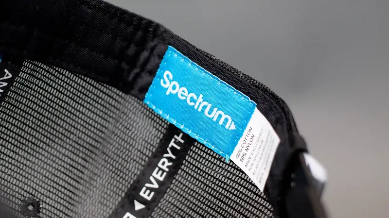 Charter Communications Spectrum Custom Hat Woven Sweatband Label by Anthem Branding