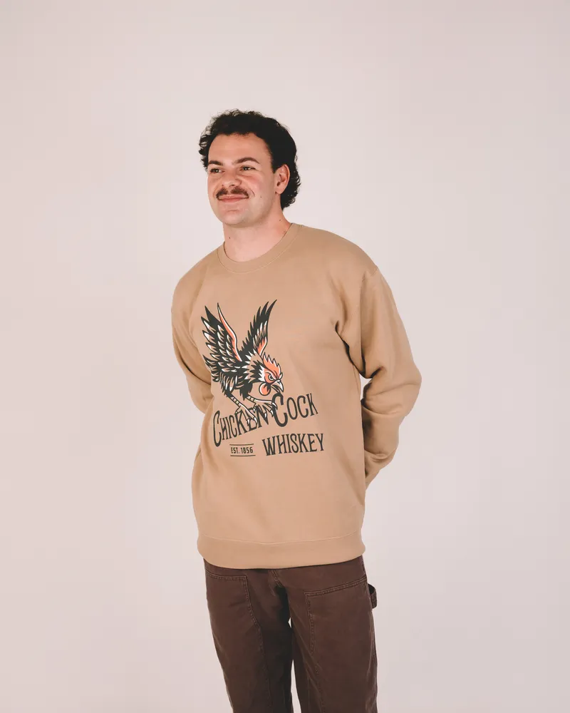 Chicken cock whiskey crewneck sweatshirt by anthem branding 1