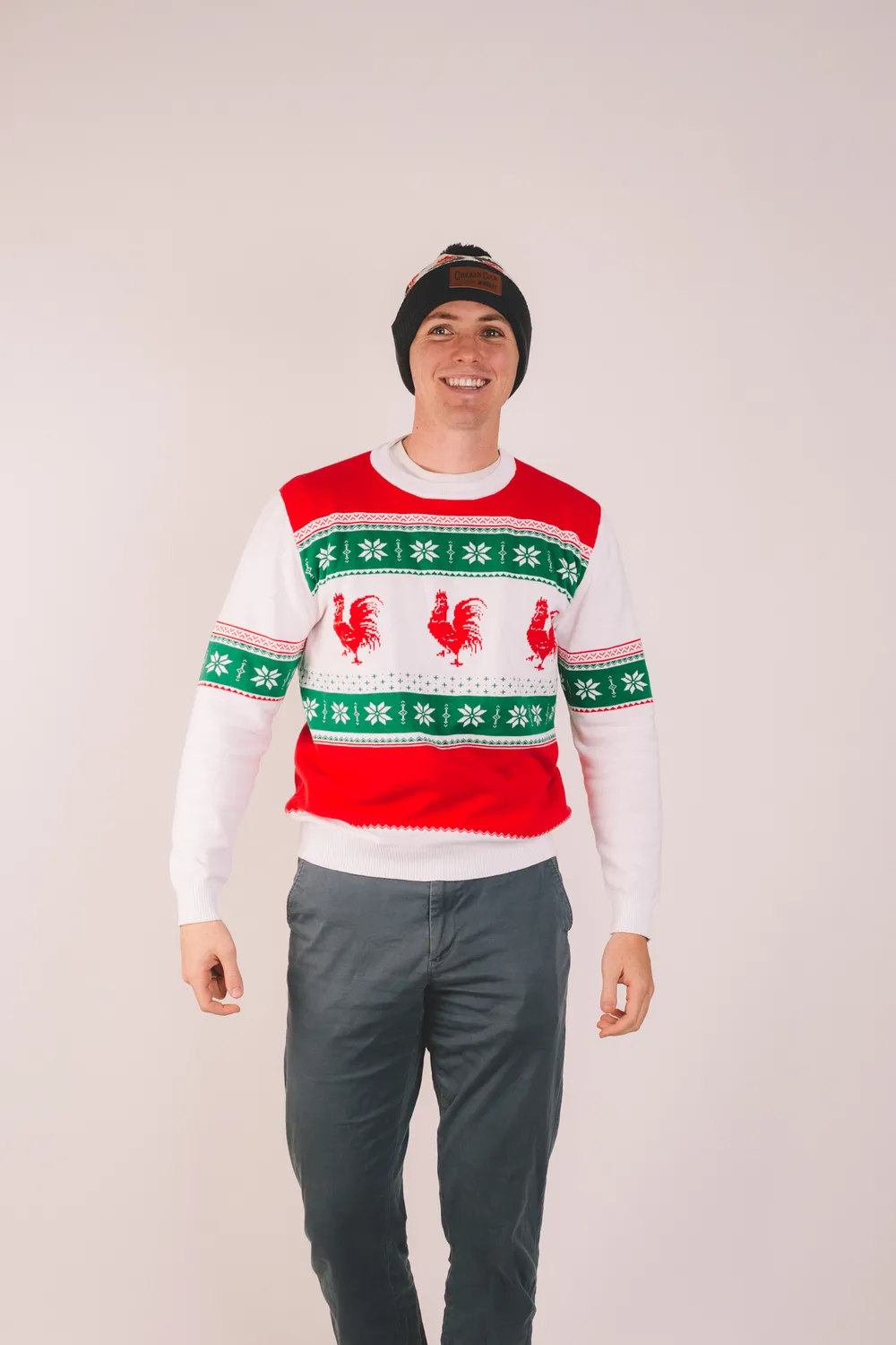 Chicken cock whiskey holiday sweater by anthem branding 2