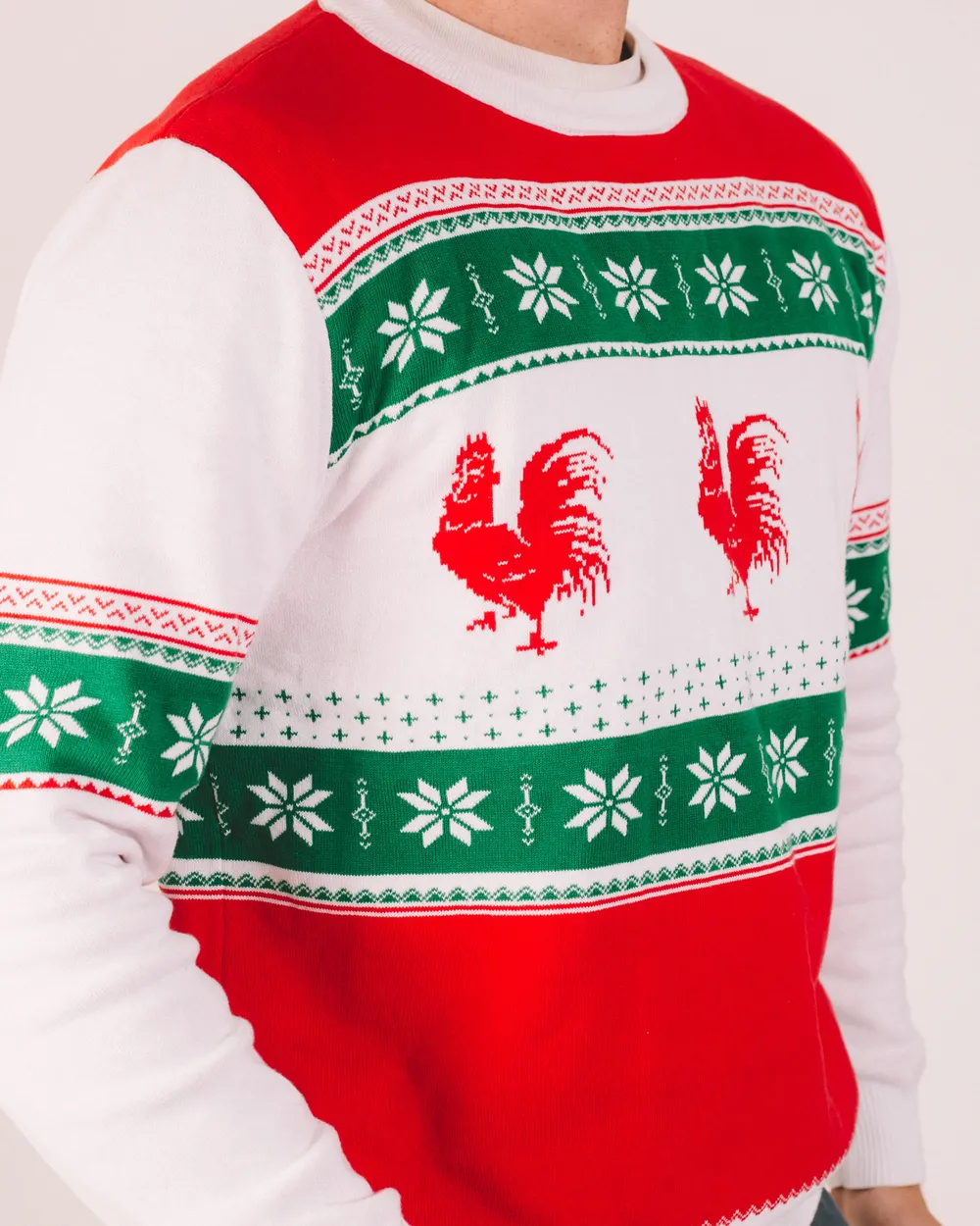 Chicken cock whiskey holiday sweater by anthem branding 5