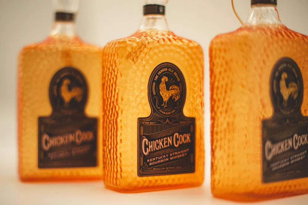 Chicken cock whiskey ornaments by anthem branding 3