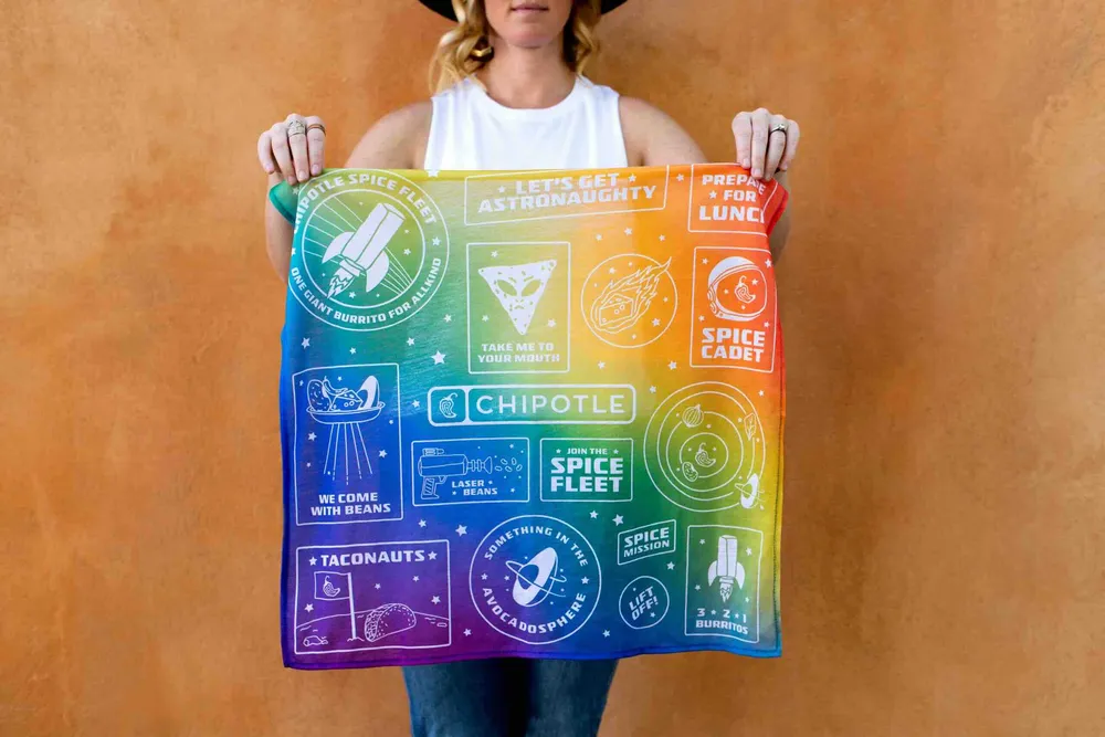 Chipotle pride bandana anthem branding