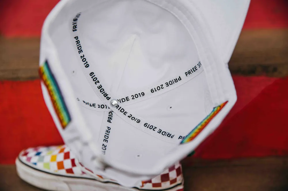 Chipotle pride hat detail by anthem branding