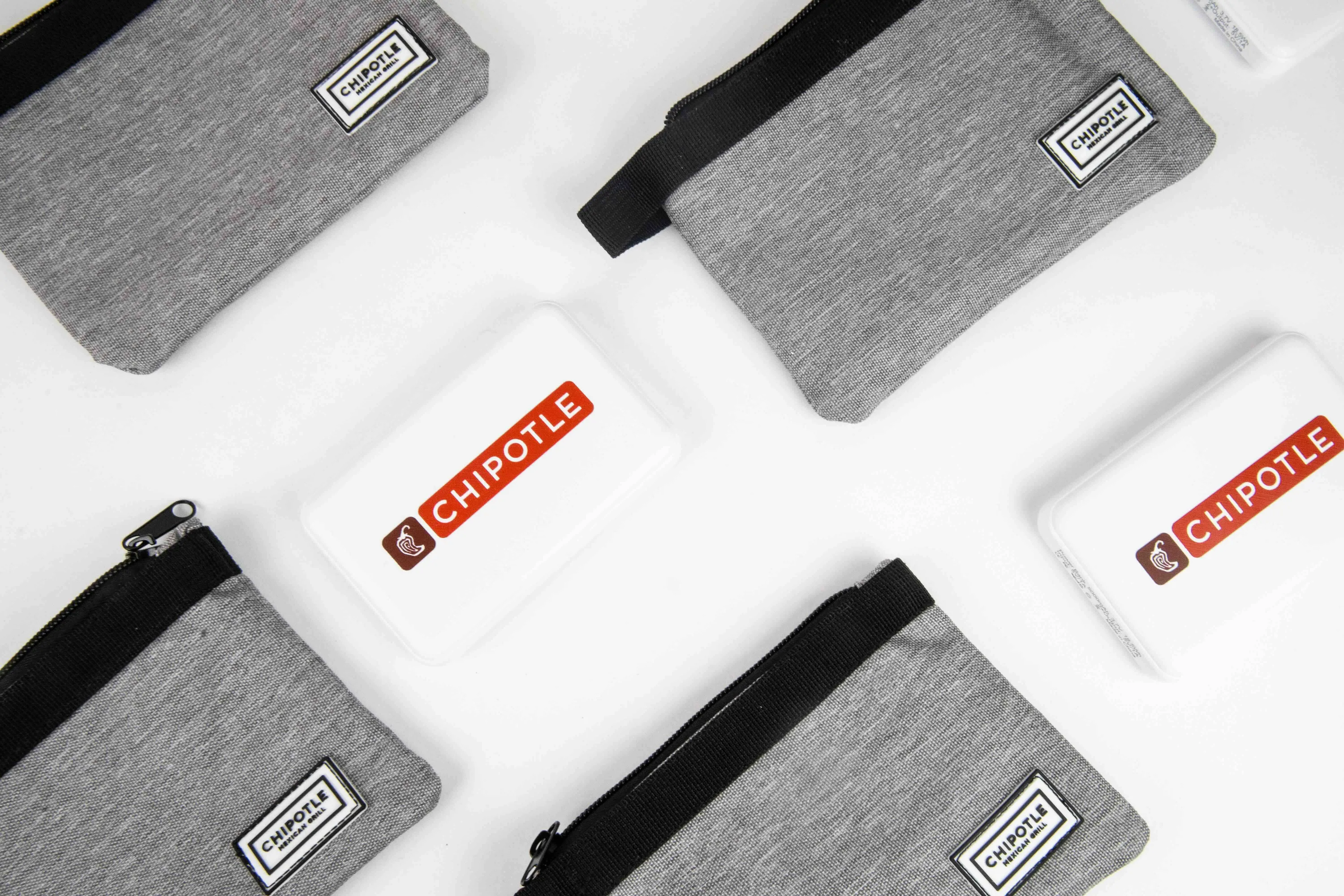 Chipotle custom power bank and tech pouch by anthem branding