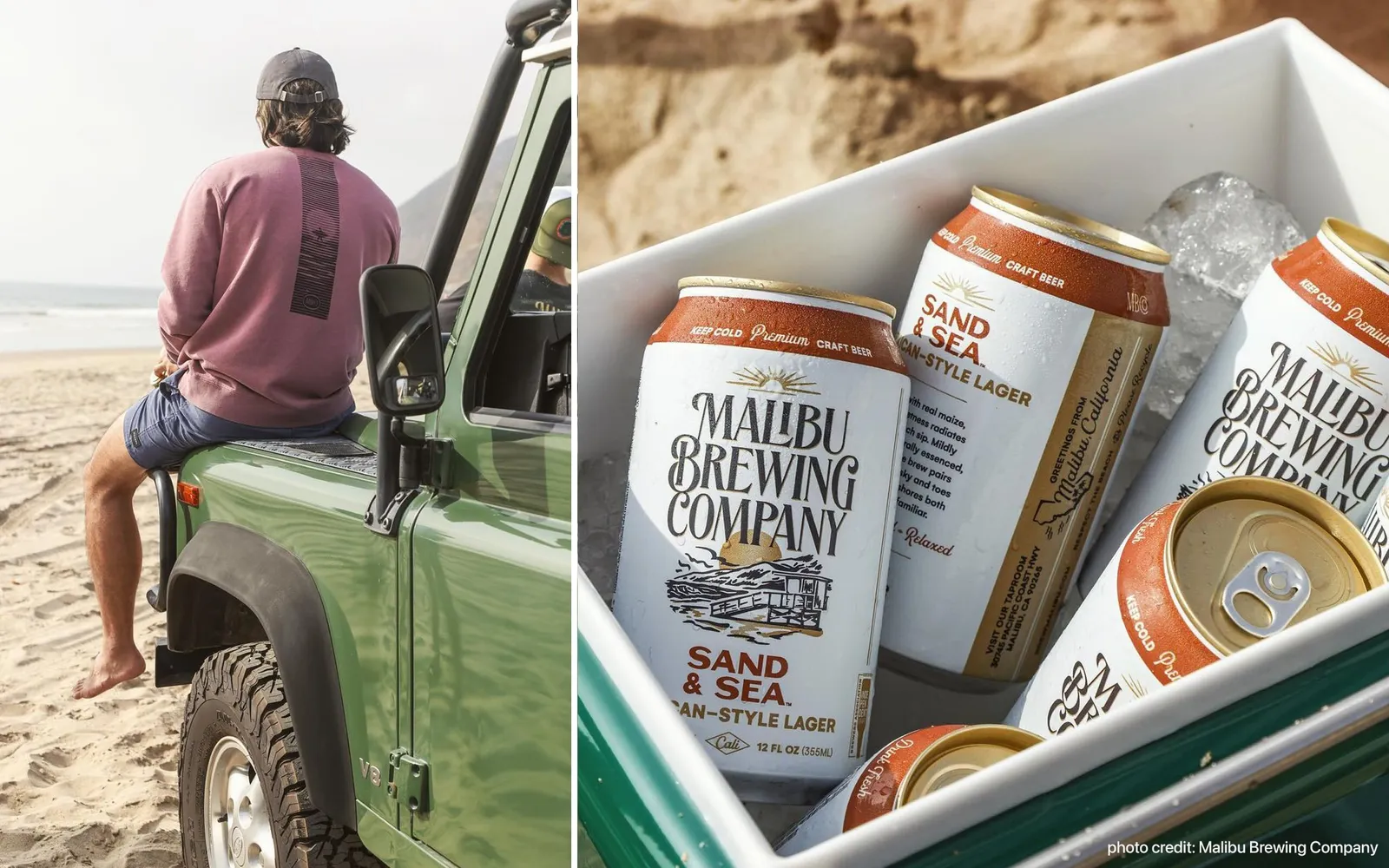 Malibu Brewing Co sweatshirt cans by anthem branding