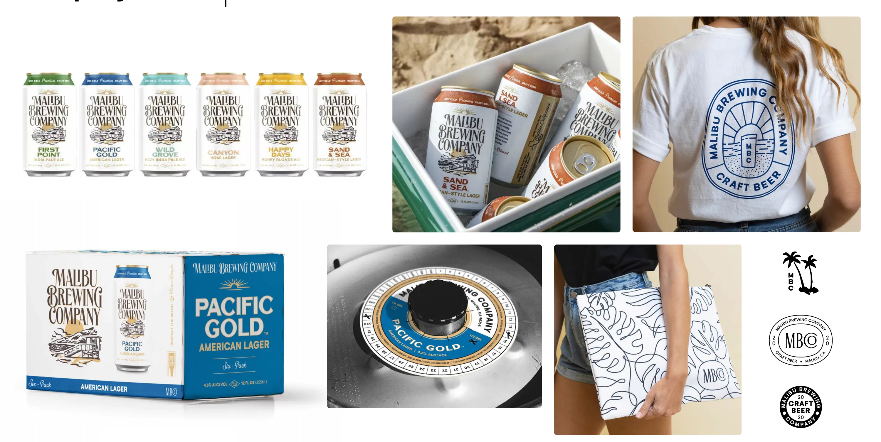 Malibu brewing merchanise by anthem branding