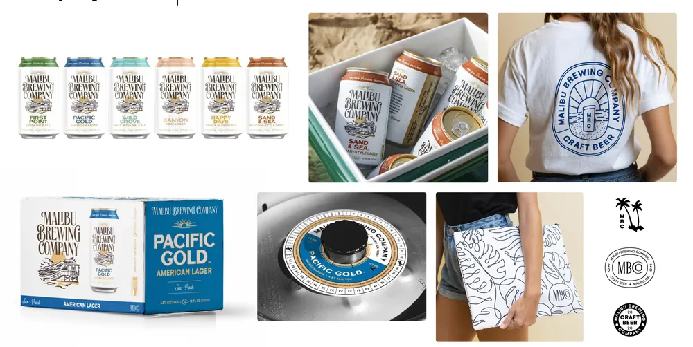 Malibu brewing merchanise by anthem branding