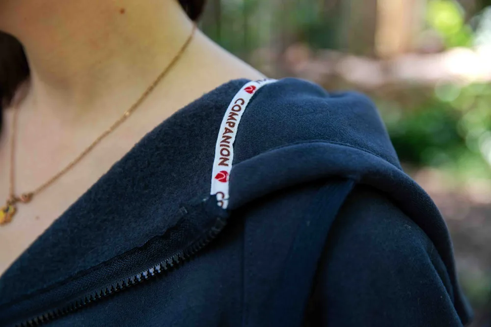 Custom hoodie taping companion baking anthem branding