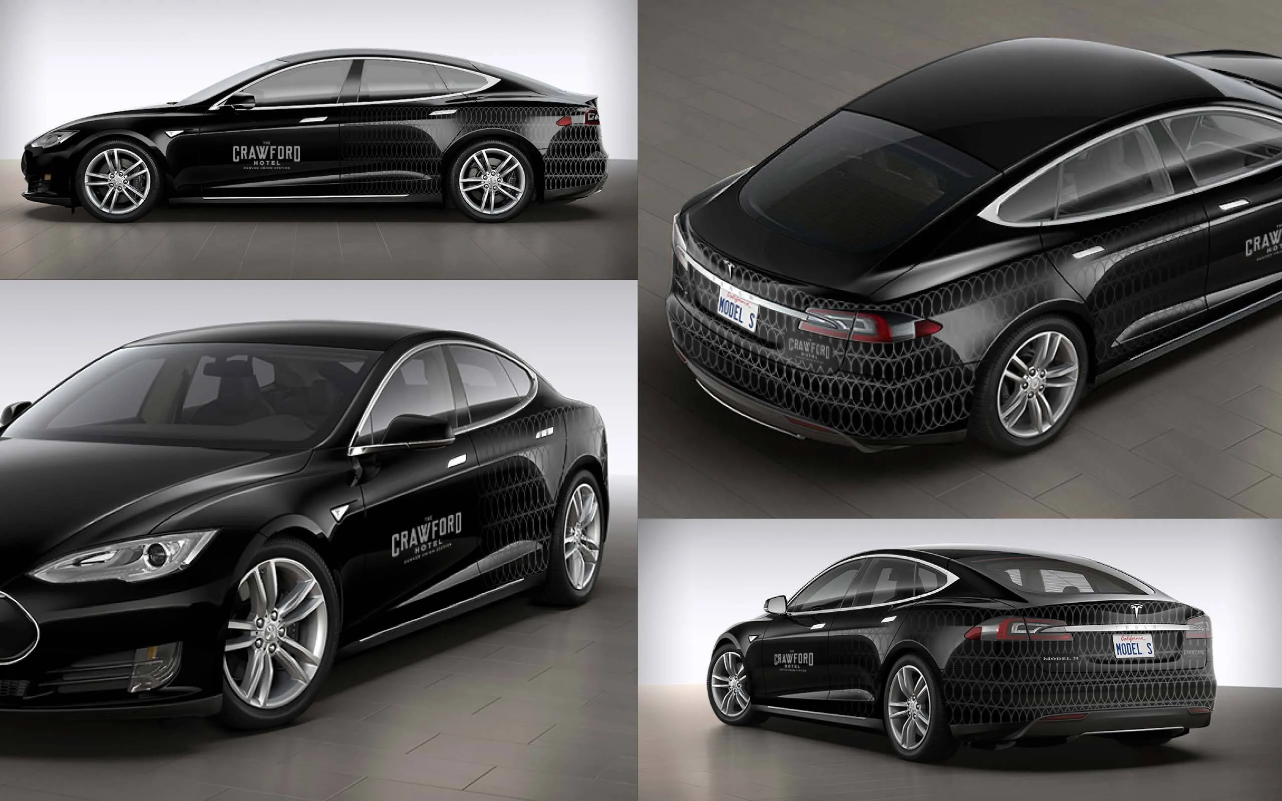 Crawford Hotel Tesla Wrap Denver by anthem branding