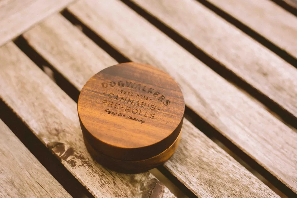 Dogwalkers custom wood Ashtray 2