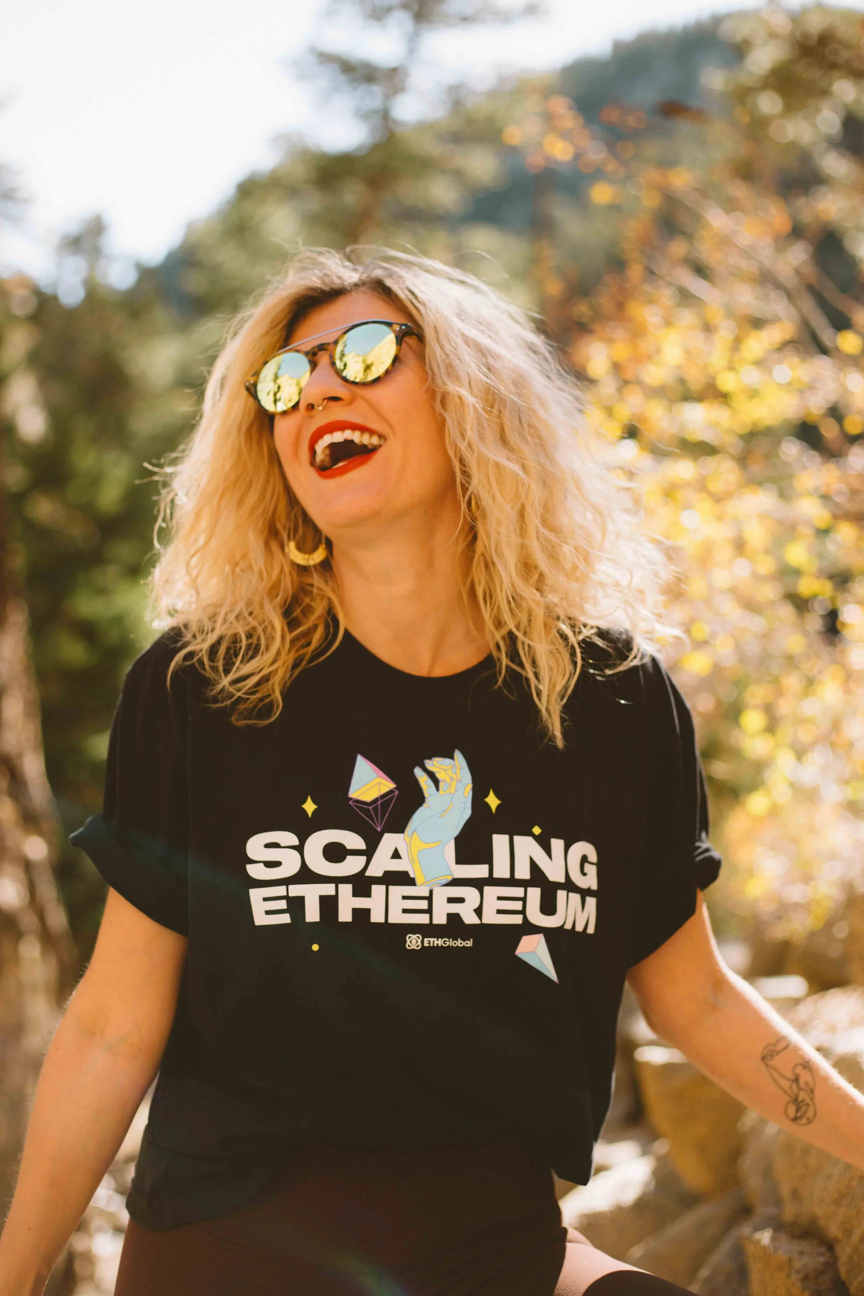 ETH Global Screen Print 8 Color Black Logo T Shirt by Anthem Branding