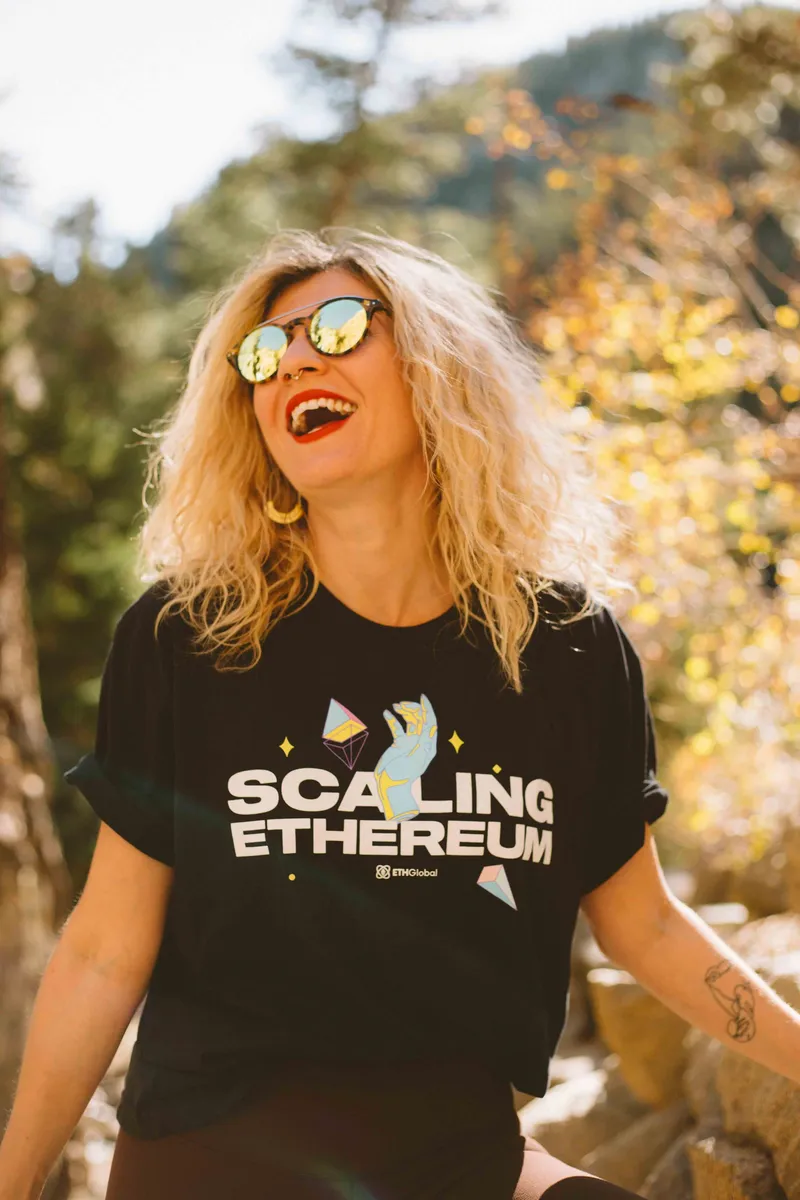 ETH Global Screen Print 8 Color Black Logo T Shirt by Anthem Branding