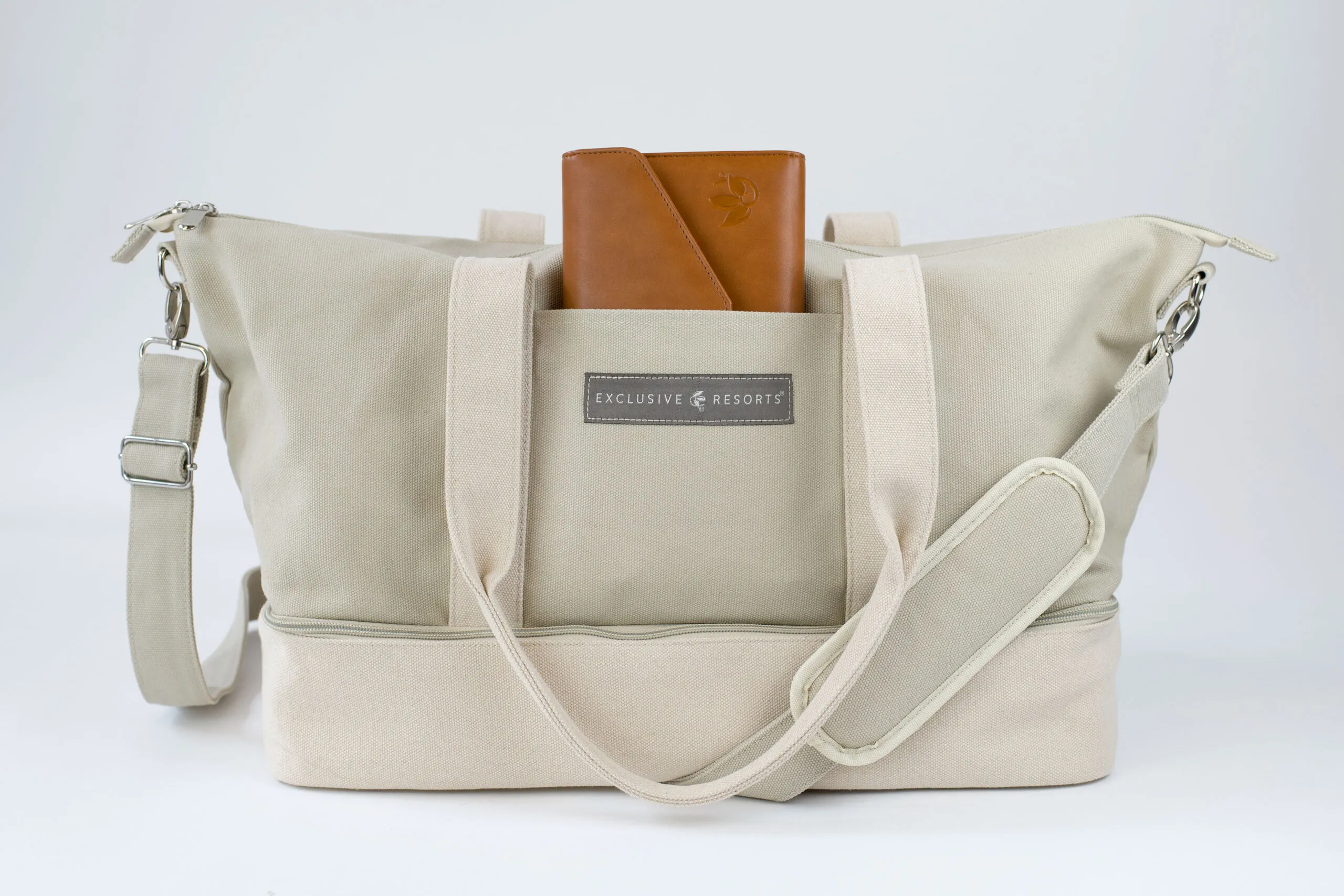 Exclusive resorts custom Tote Bag label anthem branding