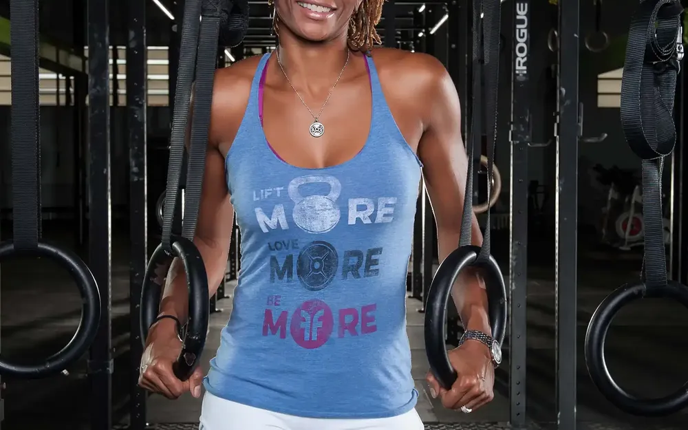 Fashletics Be More Tank Top by Anthem Branding