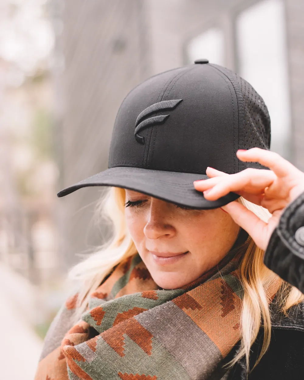 Fluent Conveyors 3 D Puff Embroidery Screen printed interior taping Interior woven label Materials Tag Performance Fabric Low Profile Trucker Hat by Anthem Branding