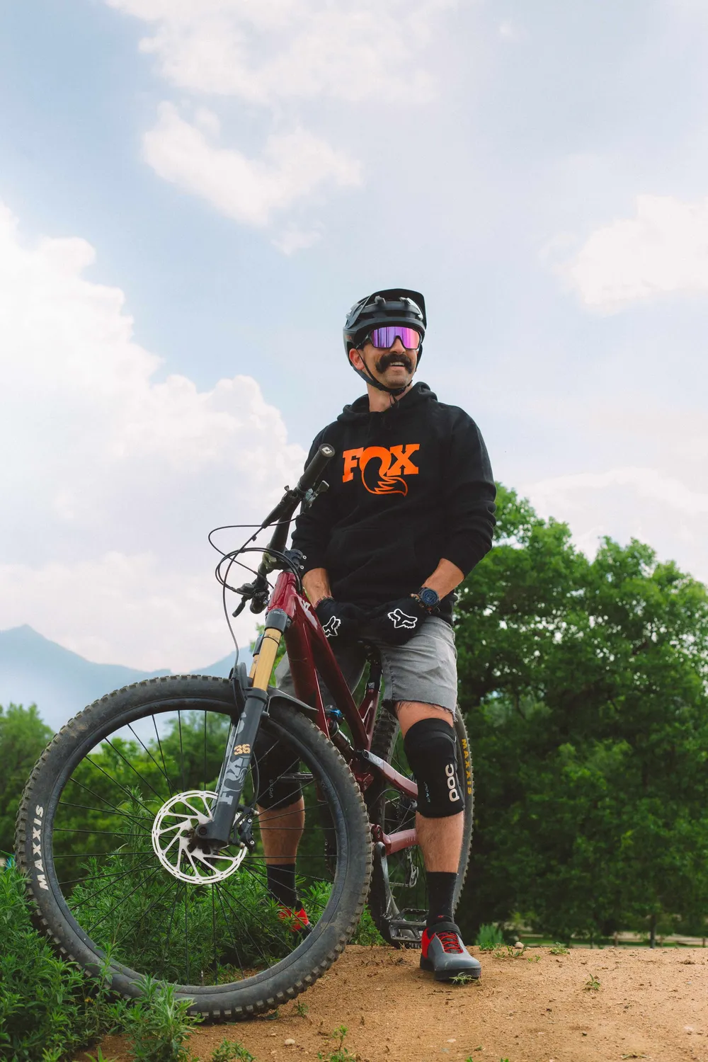 Fox black orange logo hoodie by anthem branding 4