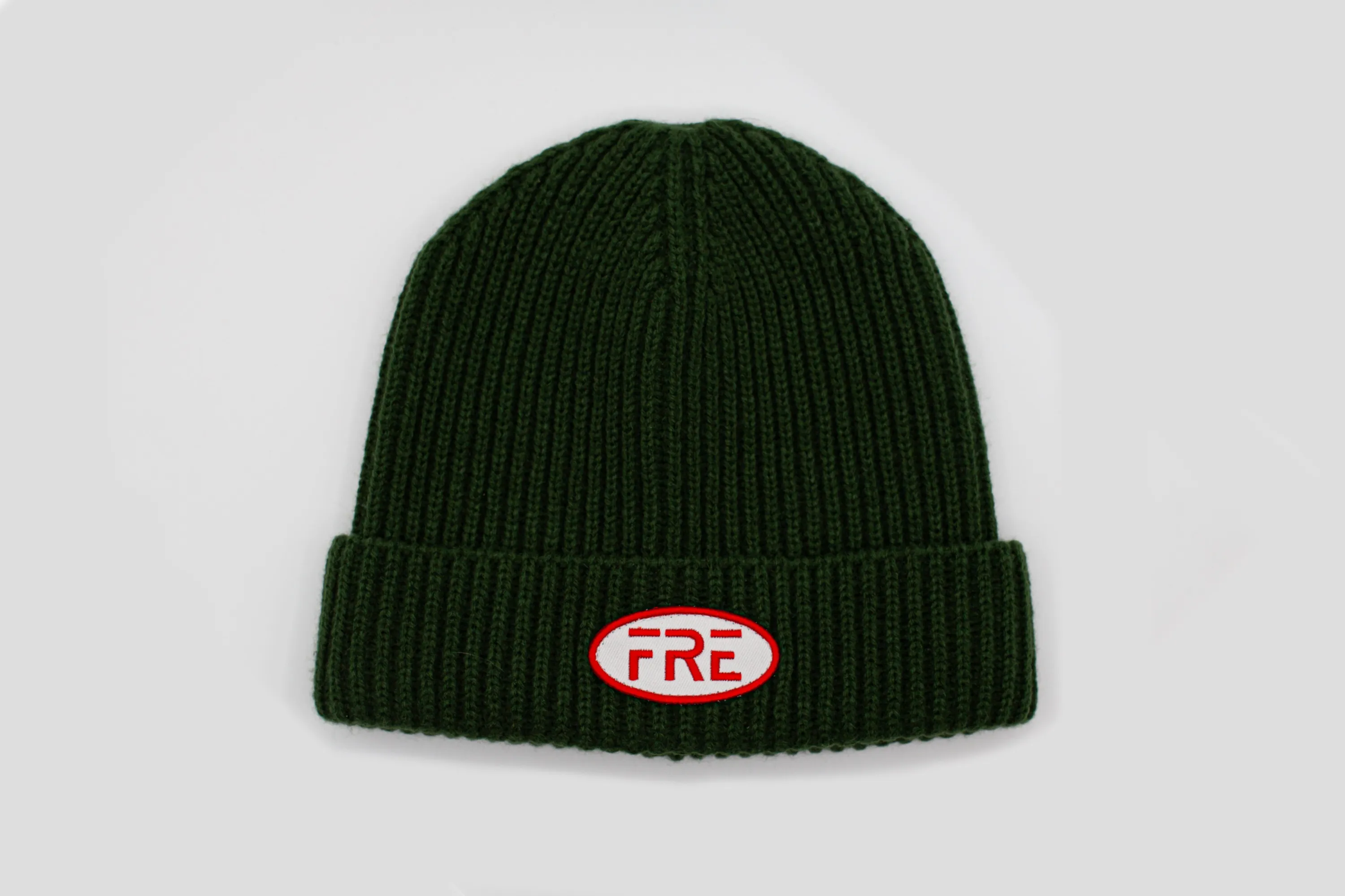Fre nicotine green beanie by anthem branding 1