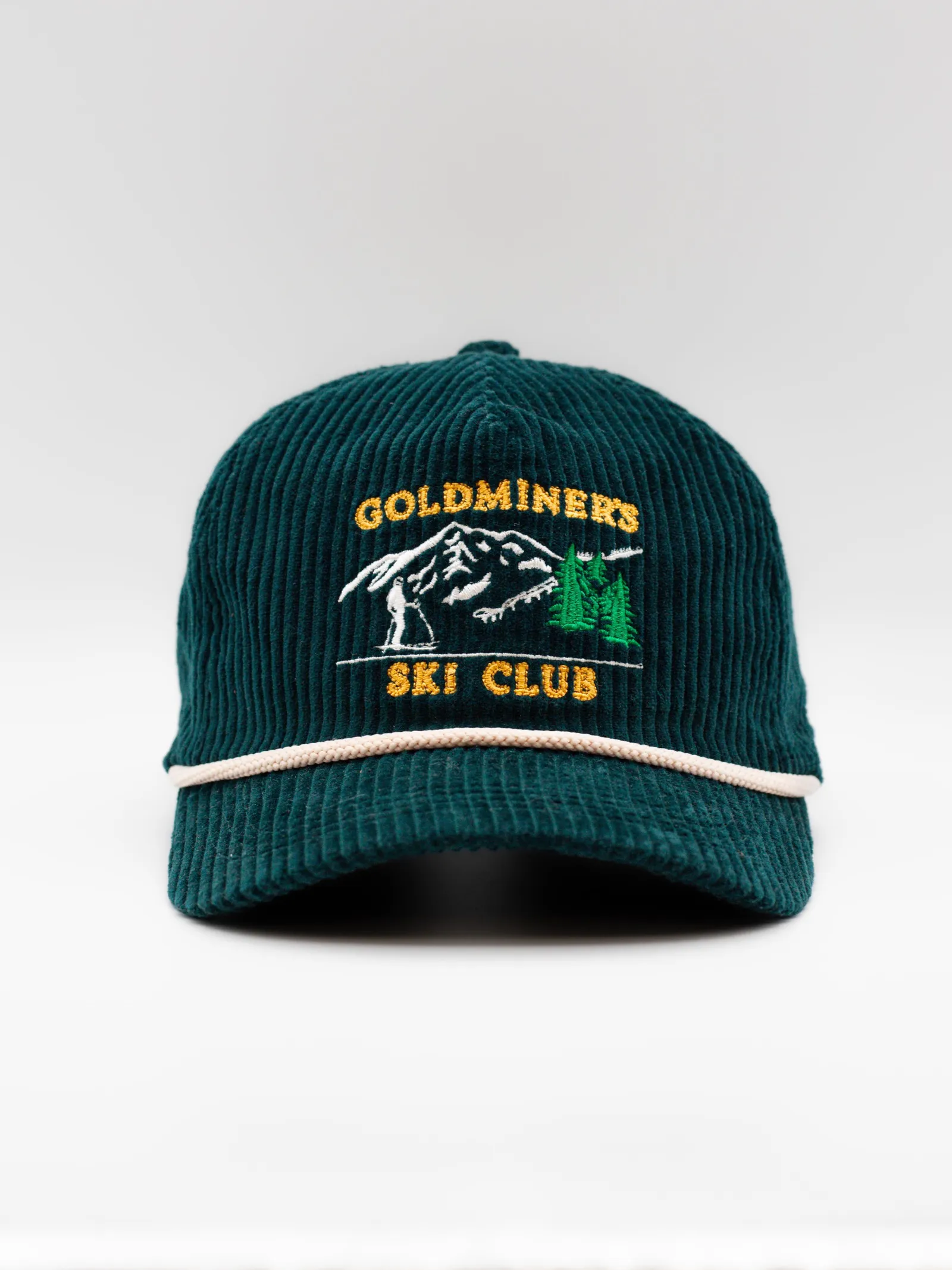 Goldminers ski club 5 panel grandpa hat by anthem branding 1