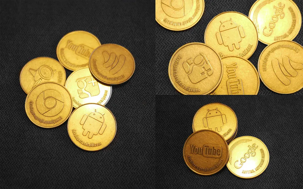 Google Boulder custom coins by Anthem Branding