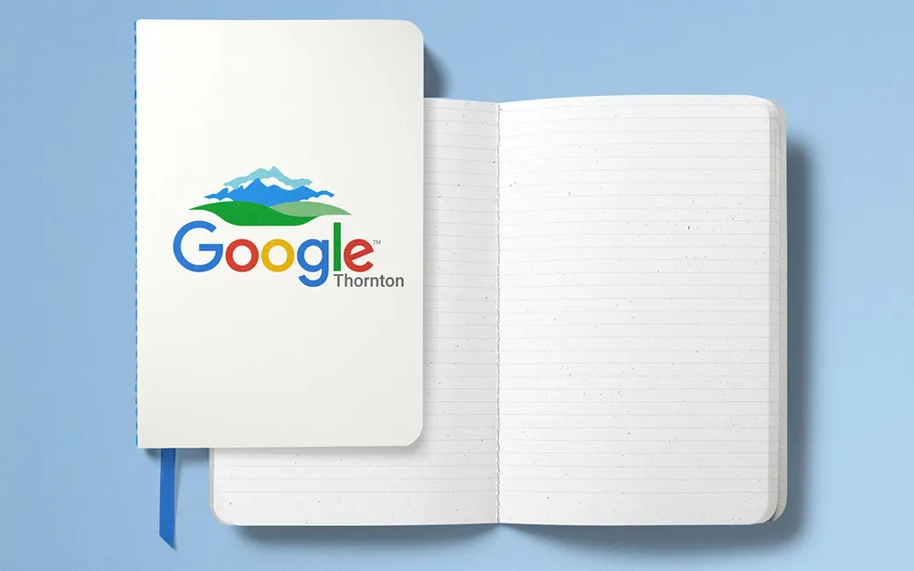 Google Boulder custom notebook by Anthem Branding