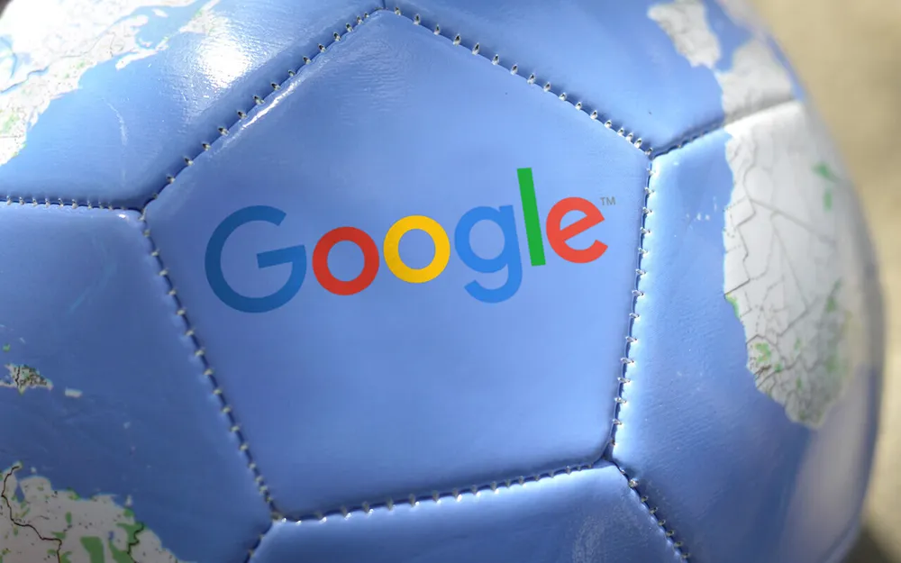 Google Boulder custom soccer ball by Anthem Branding