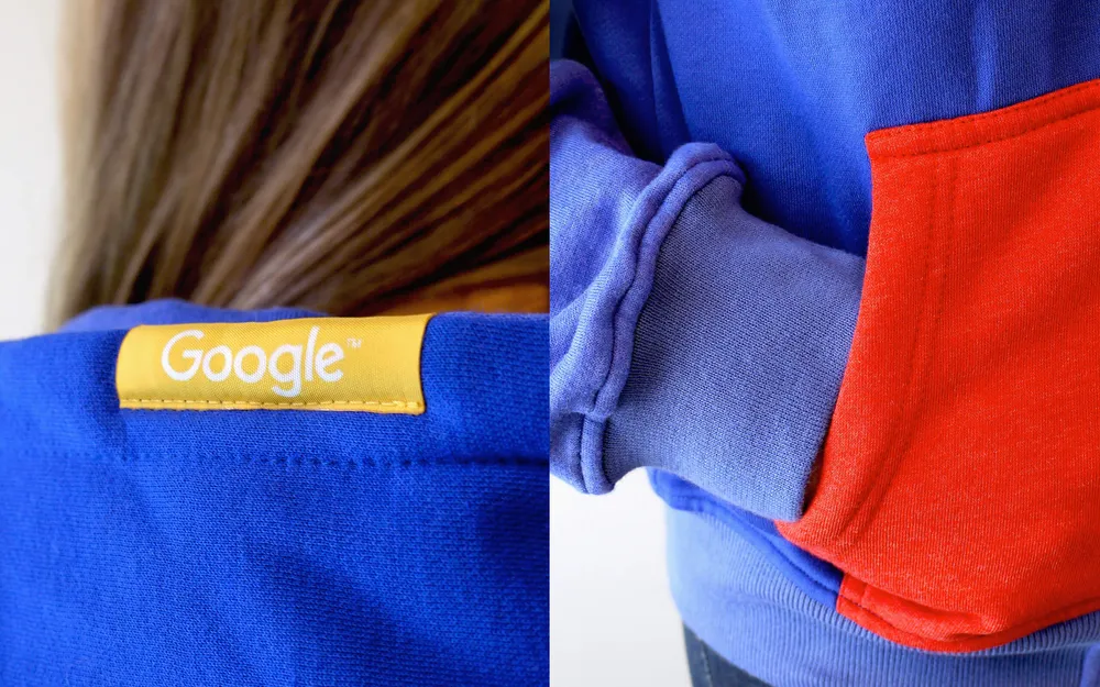 Google Boulder Hoodie Customization Details by Anthem Branding