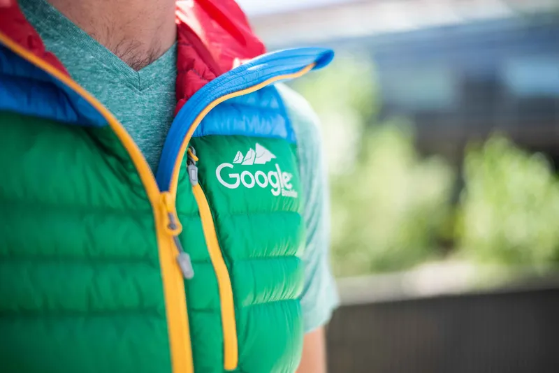 Google boulder puffy vest by anthem branding