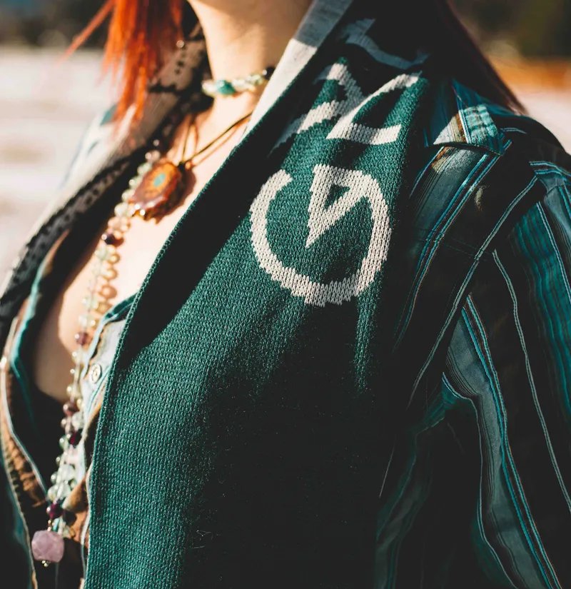 Greensky bluegrass custom knit scarf by anthem branding
