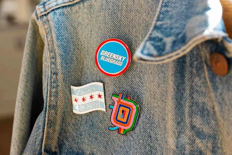 Greensky bluegrass enamel pins by anthem branding