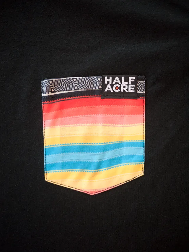 Half Acre Pocket Tee Detail Anthem branding