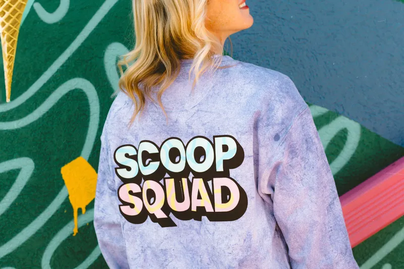 Halo Top Tie Dye Screen Printed Hoodie 6